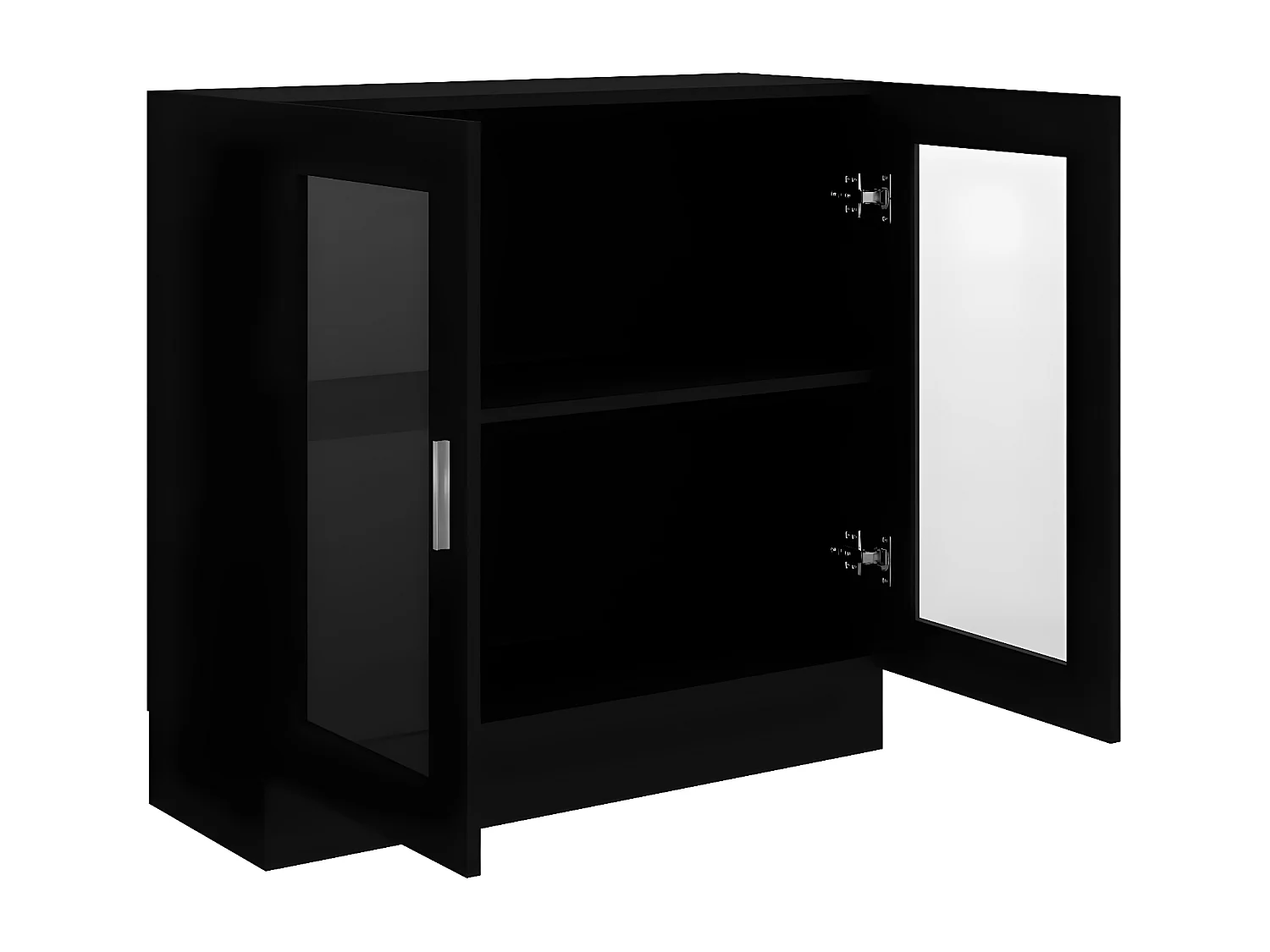 Armoire à vitrine Noir 82,5x30,5x80 cm Aggloméré