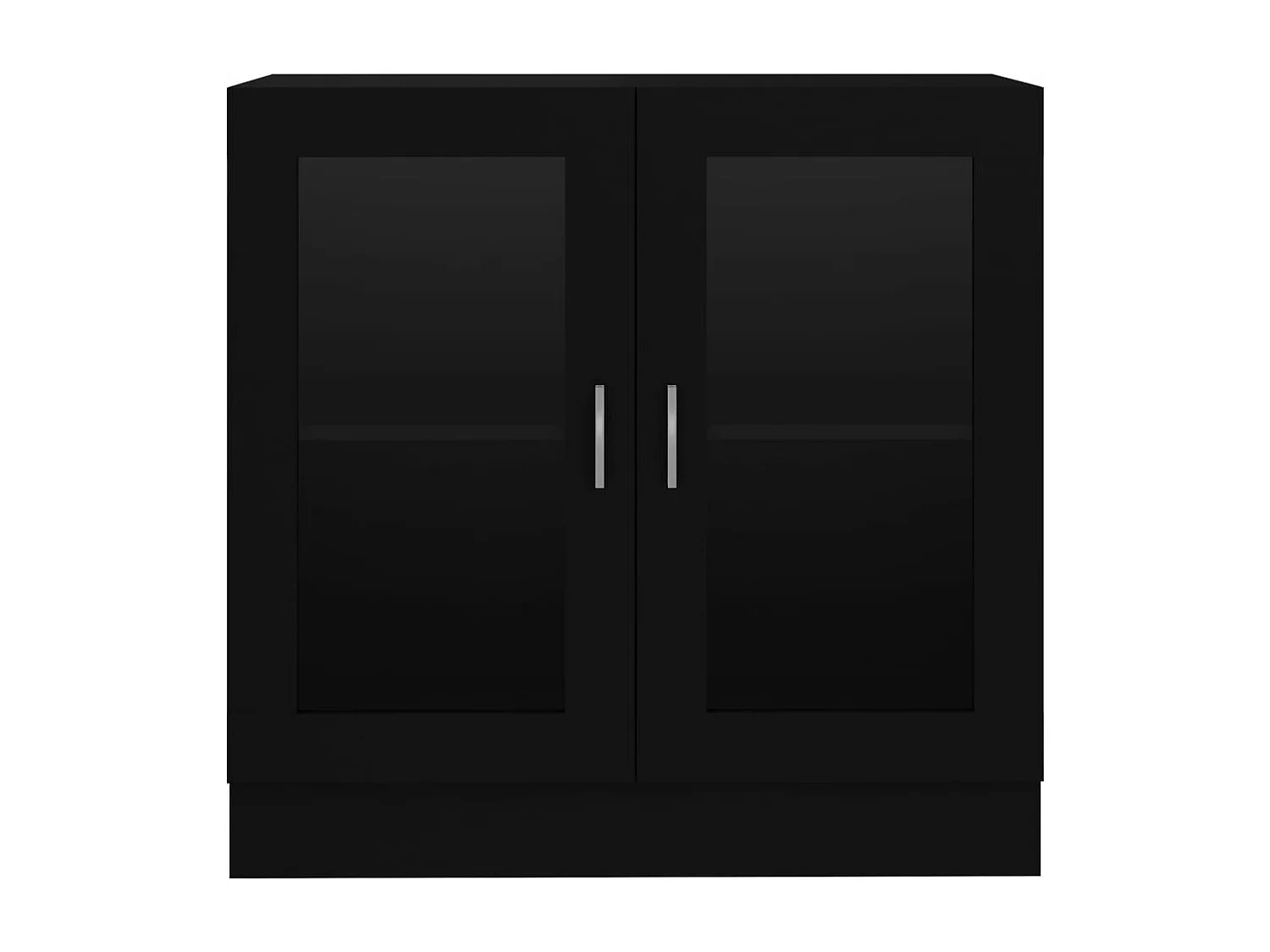 Armário vitrine 82,5x30,5x80 cm contraplacado preto