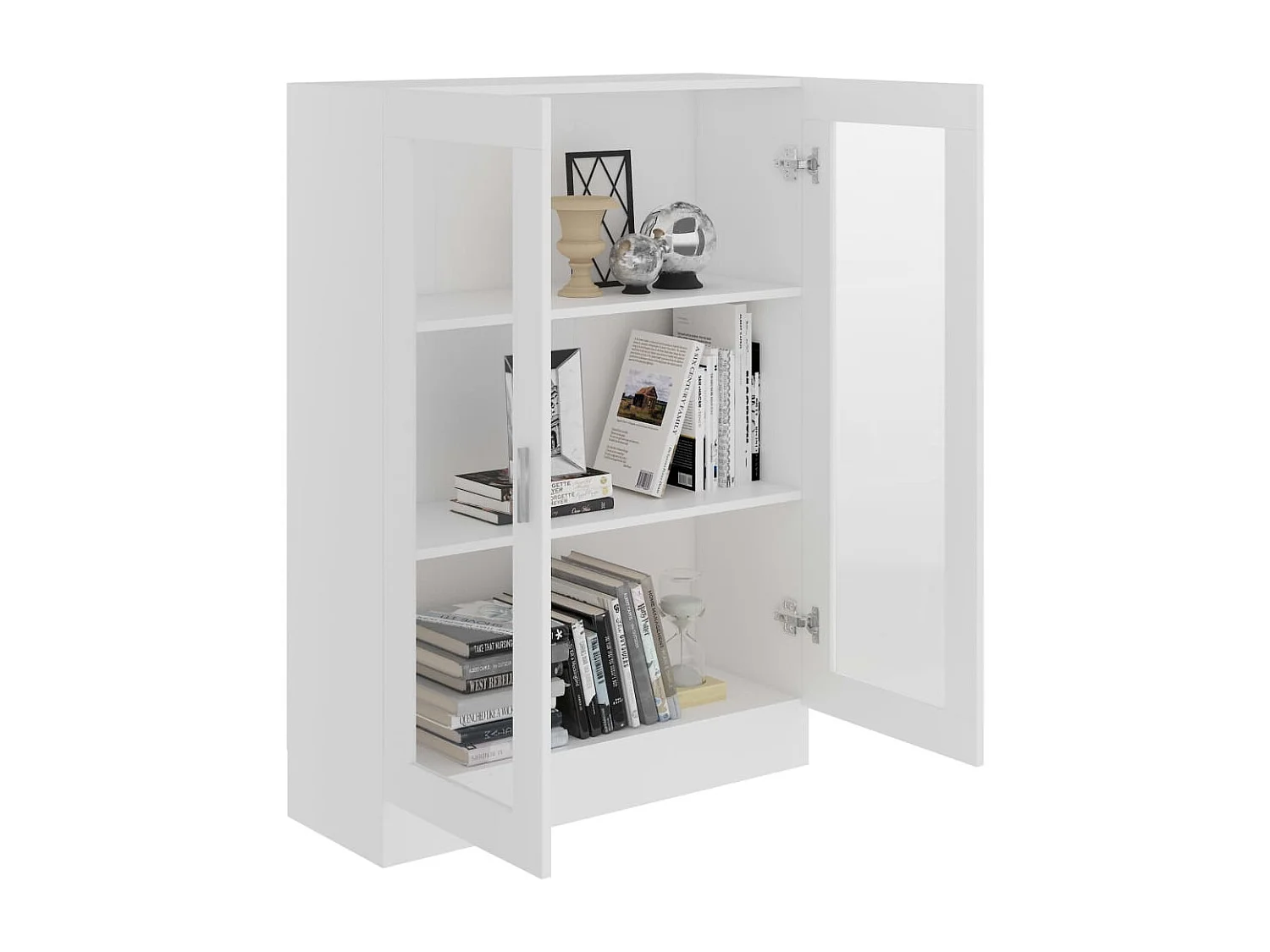 Armário vitrine 82,5x30,5x115 cm contraplacado branco