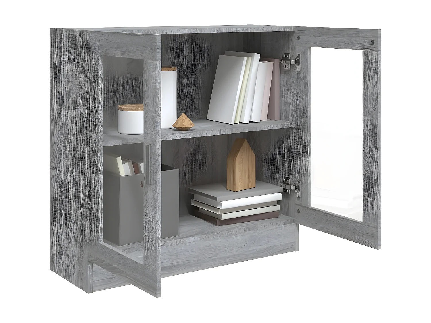 Armoire à vitrine Sonoma gris 82,5x30,5x80 cm Bois d'ingénierie