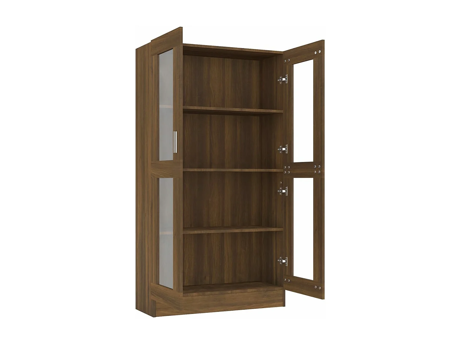 Vitrina madera contrachapada roble marrón 82,5x30,5x150 cm