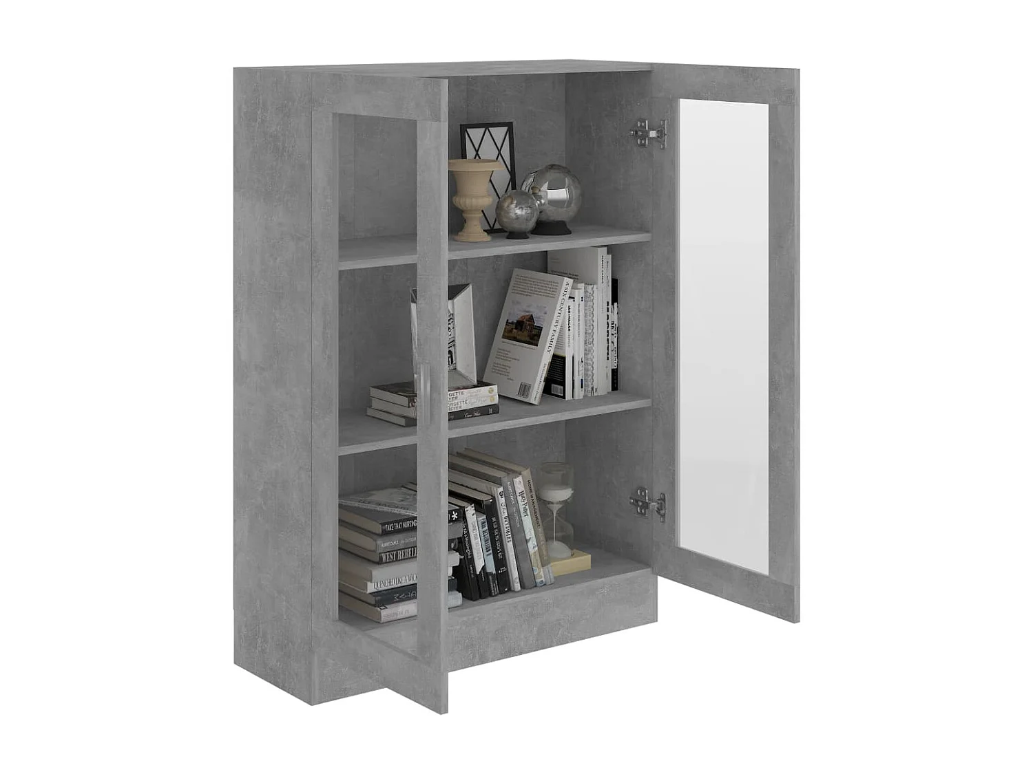 Armoire à vitrine Gris béton 82,5x30,5x115 cm Aggloméré