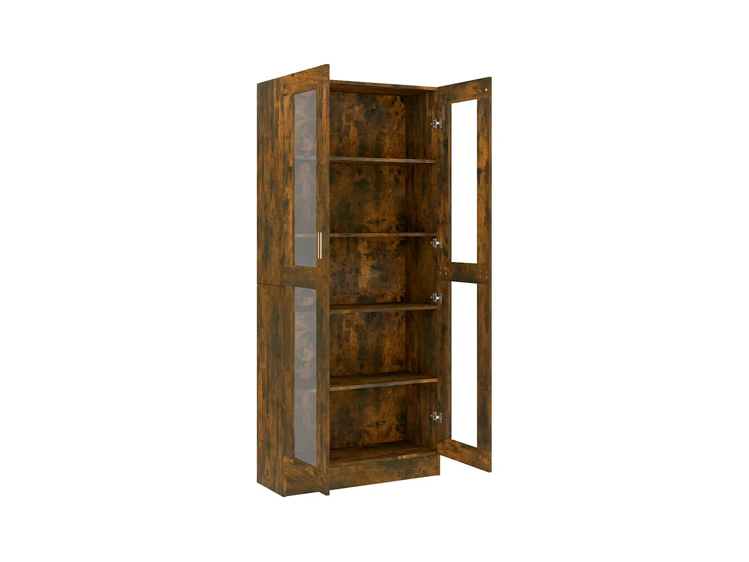 Vitrine 82,5x30,5x185,5 cm derivados de madeira carvalho fumado