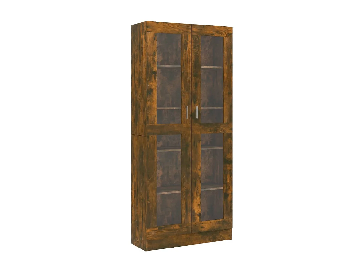 Armoire à vitrine Chêne fumé 82,5x30,5x185,5 cm Bois ingénierie