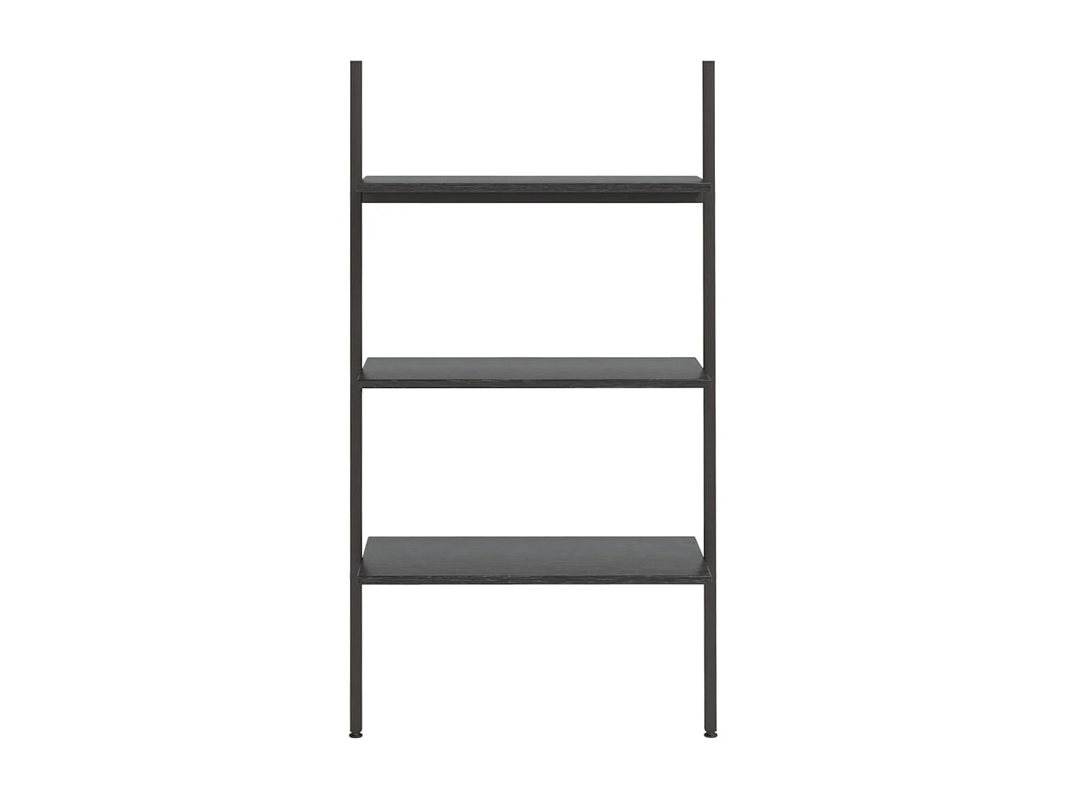 Estantería inclinada de 3 niveles negro 64x34x116 cm