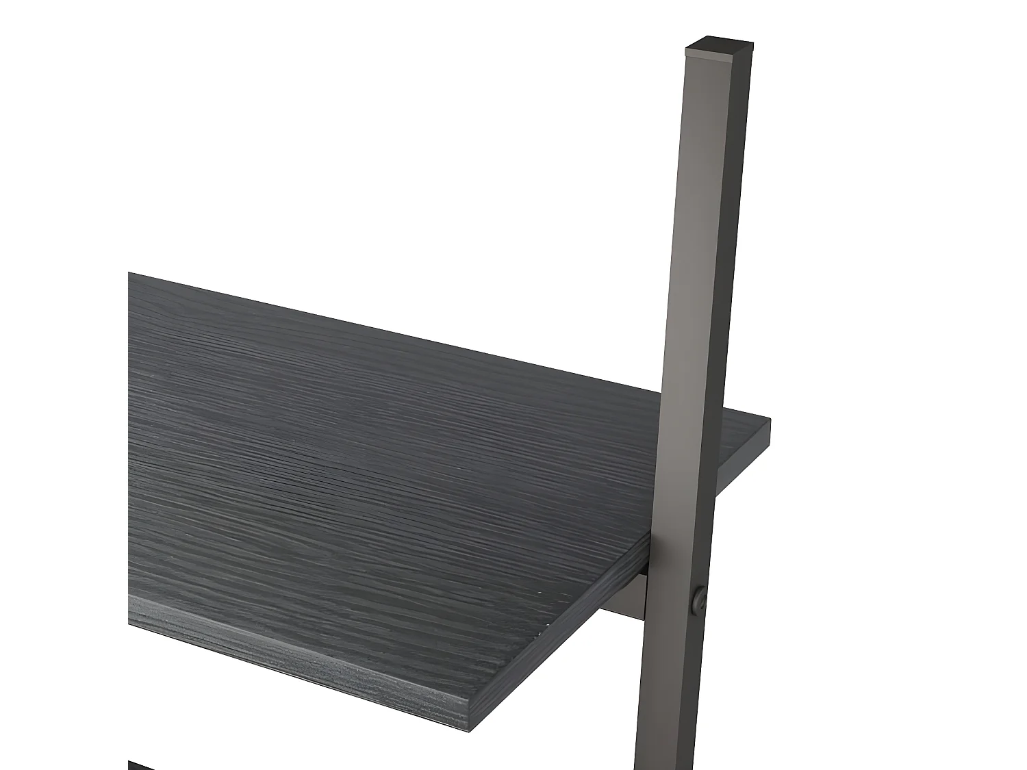 Estantería inclinada de 3 niveles negro 64x34x116 cm