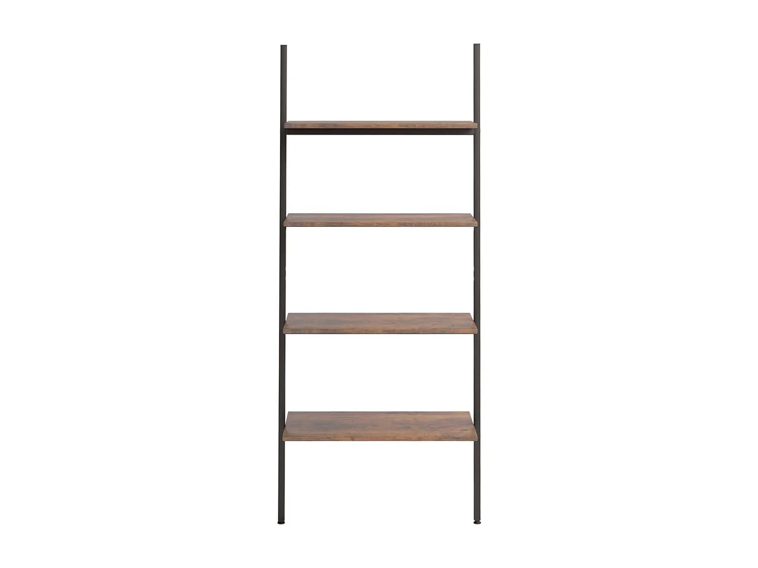 Étagère inclinée à 4 niveaux Marron foncé et noir 64x34x150,5cm