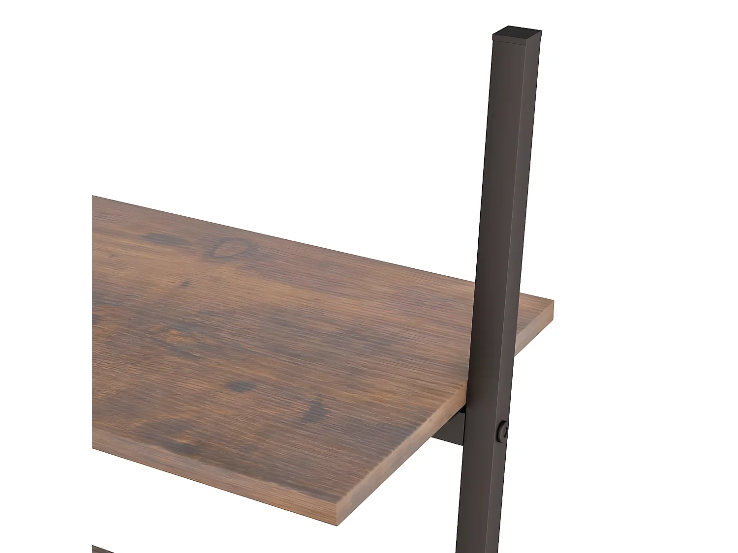 Étagère inclinée à 3 niveaux Marron foncé et noir 64x34x116 cm