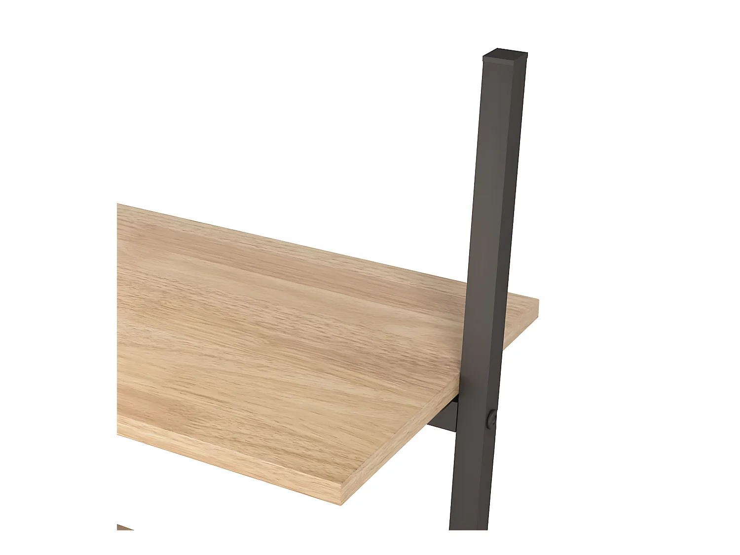 Étagère inclinée à 4 niveaux Marron clair et noir 64x34x150,5cm