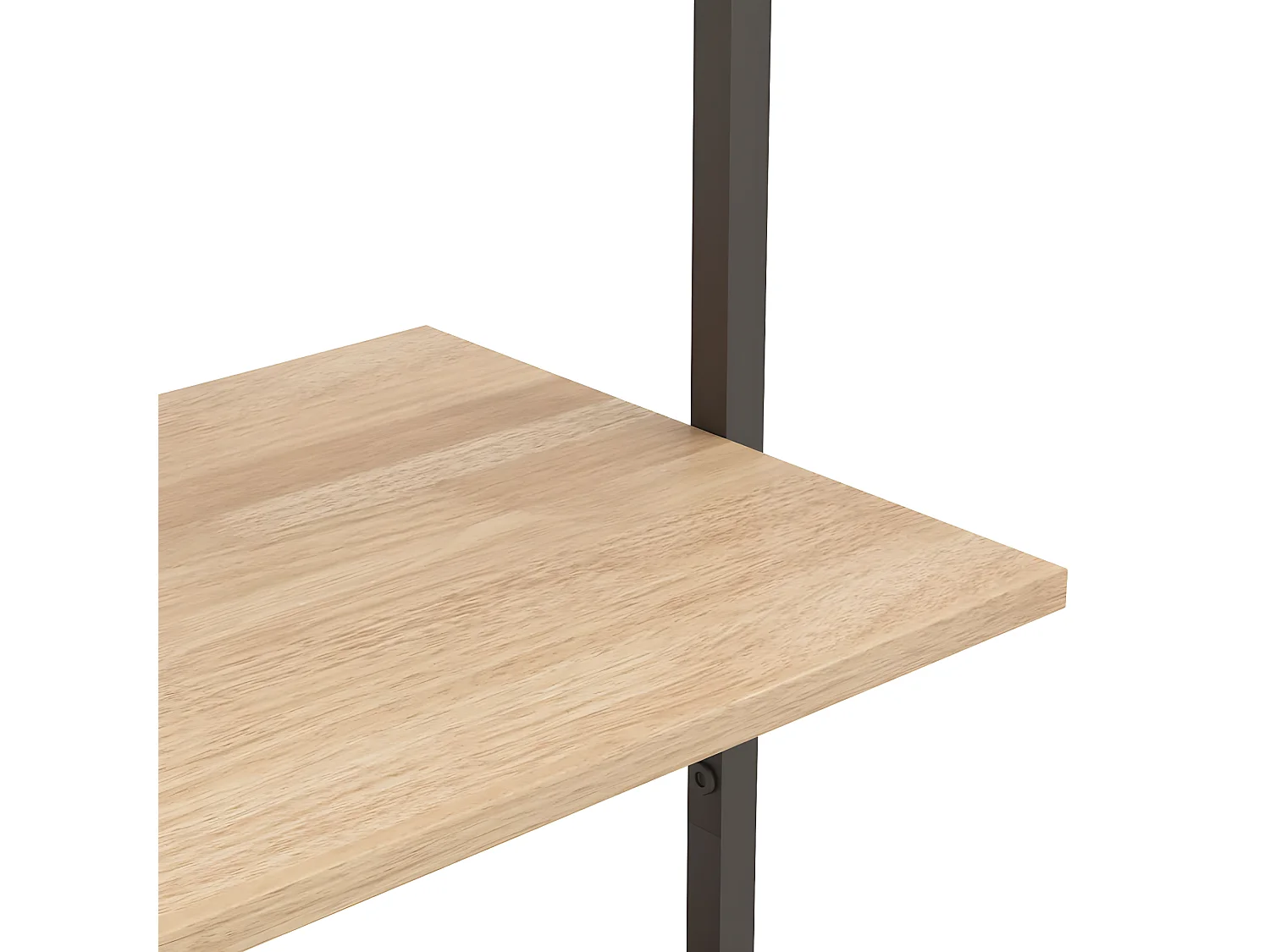 Étagère inclinée 4 niveaux Marron clair et noir 64x35x152,5 cm