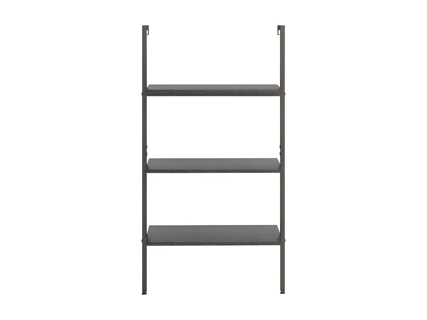 Étagère inclinée à 3 niveaux Noir 64x35x120,5 cm