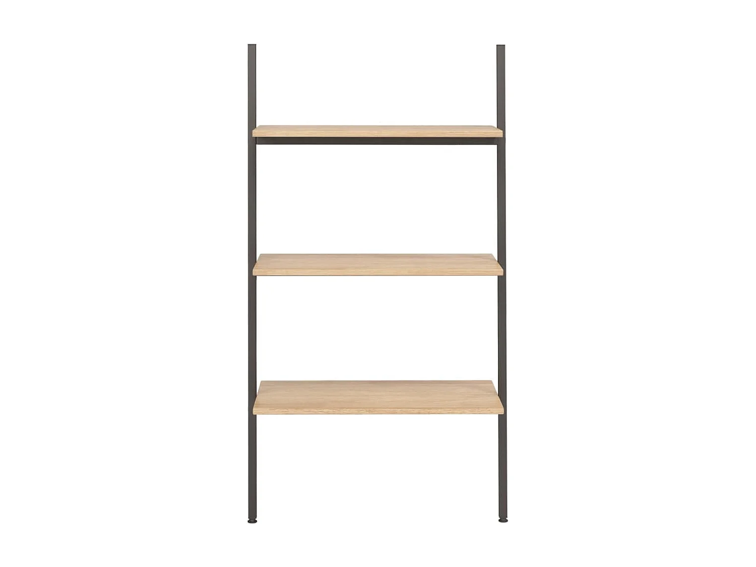 Étagère inclinée à 3 niveaux Marron clair et noir 64x34x116 cm