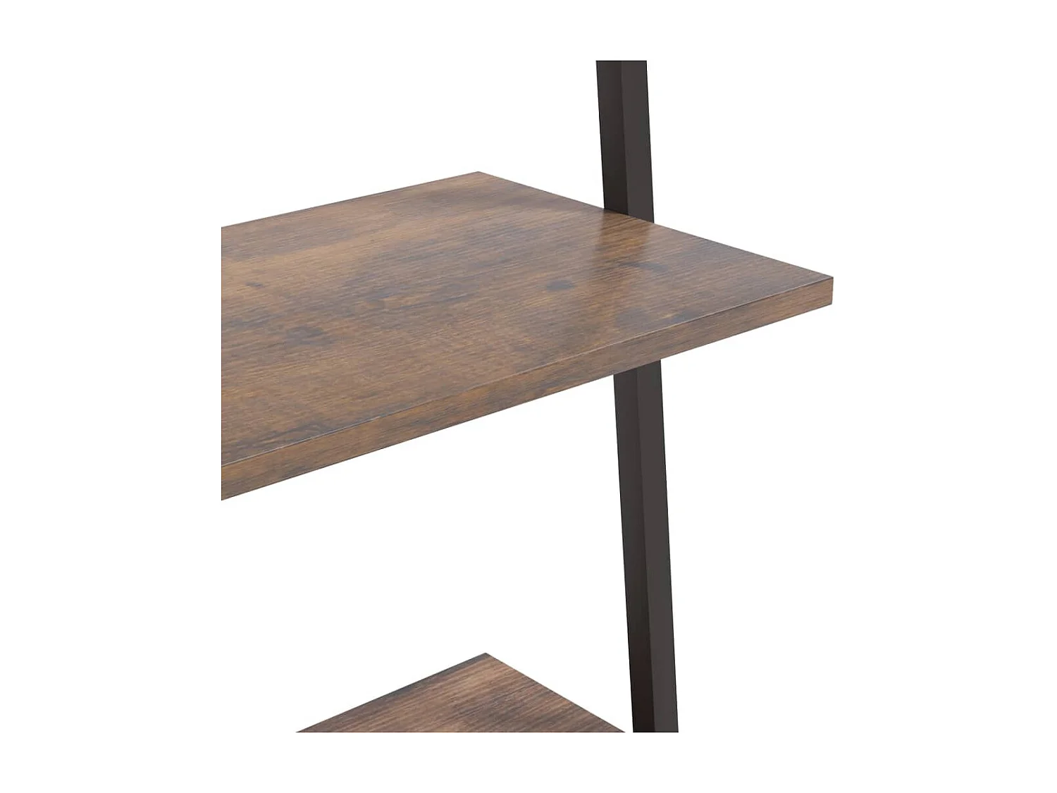 Étagère inclinée à 5 niveaux Marron foncé et noir 64x34x185,5cm