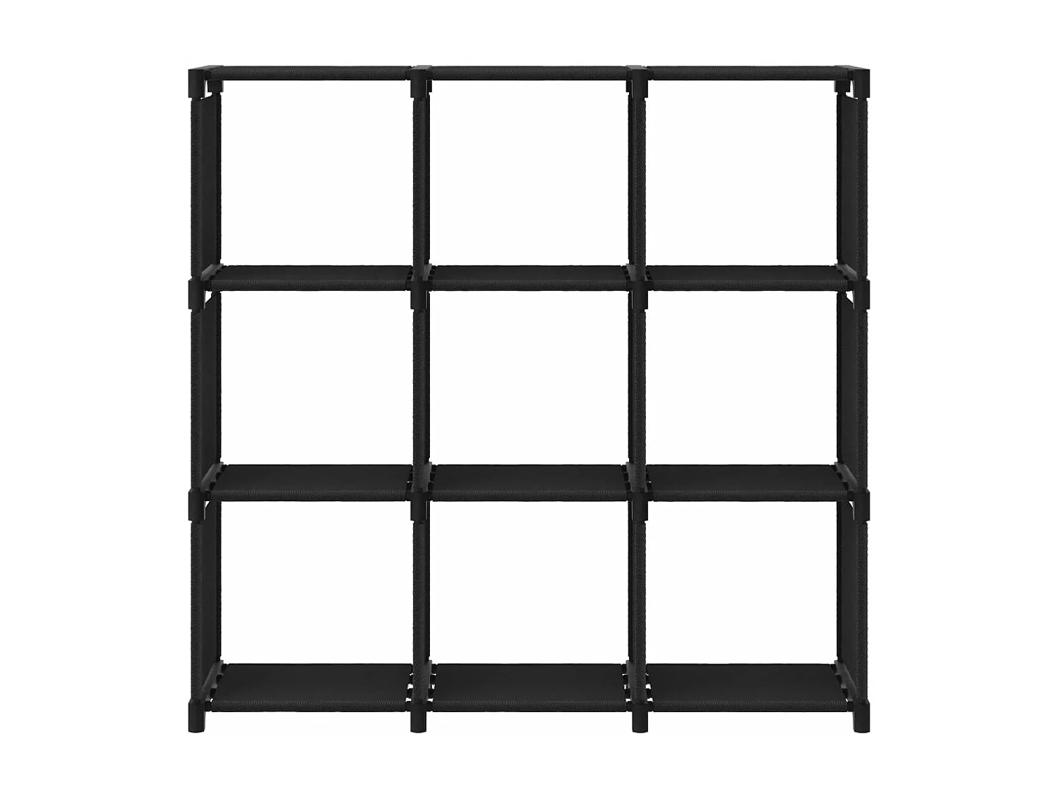 Unidade de prateleiras 9 cubos 103x30x107,5 cm tecido preto