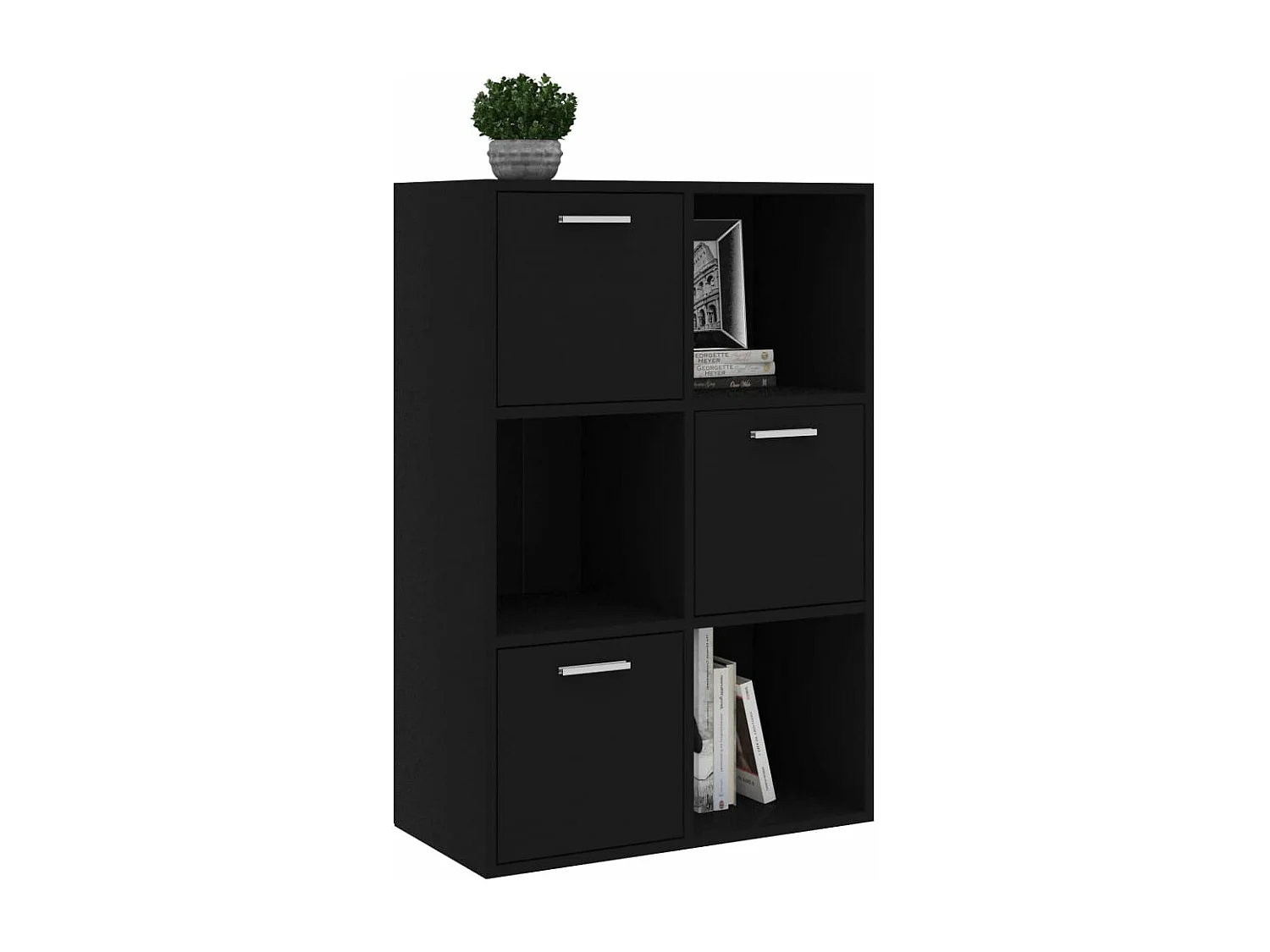 Armoire de rangement Noir 60x29,5x90 cm Aggloméré