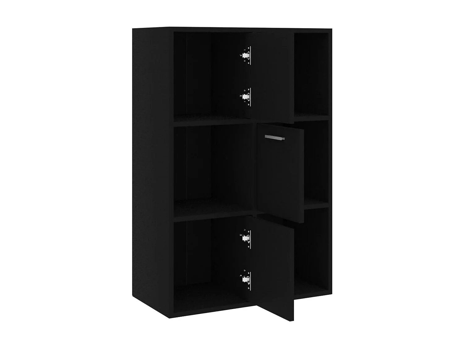 Armoire de rangement Noir 60x29,5x90 cm Aggloméré