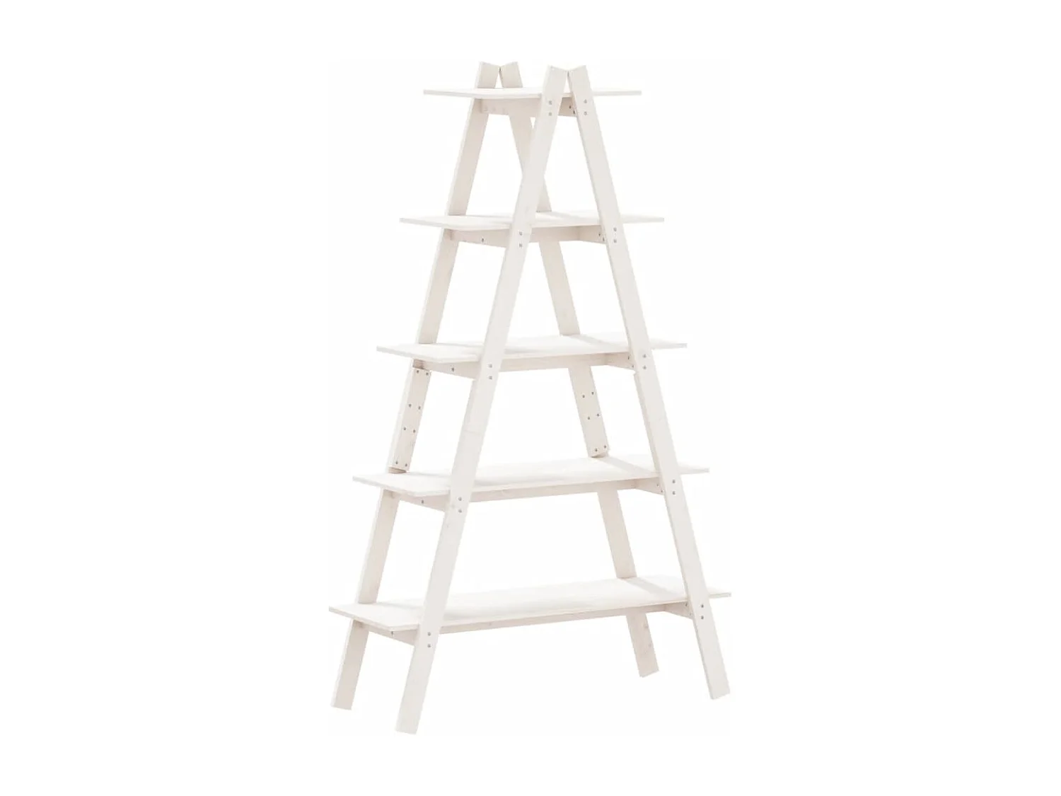 Étagère 5 niveaux en forme de A 110x40x180,5 cm bois pin massif