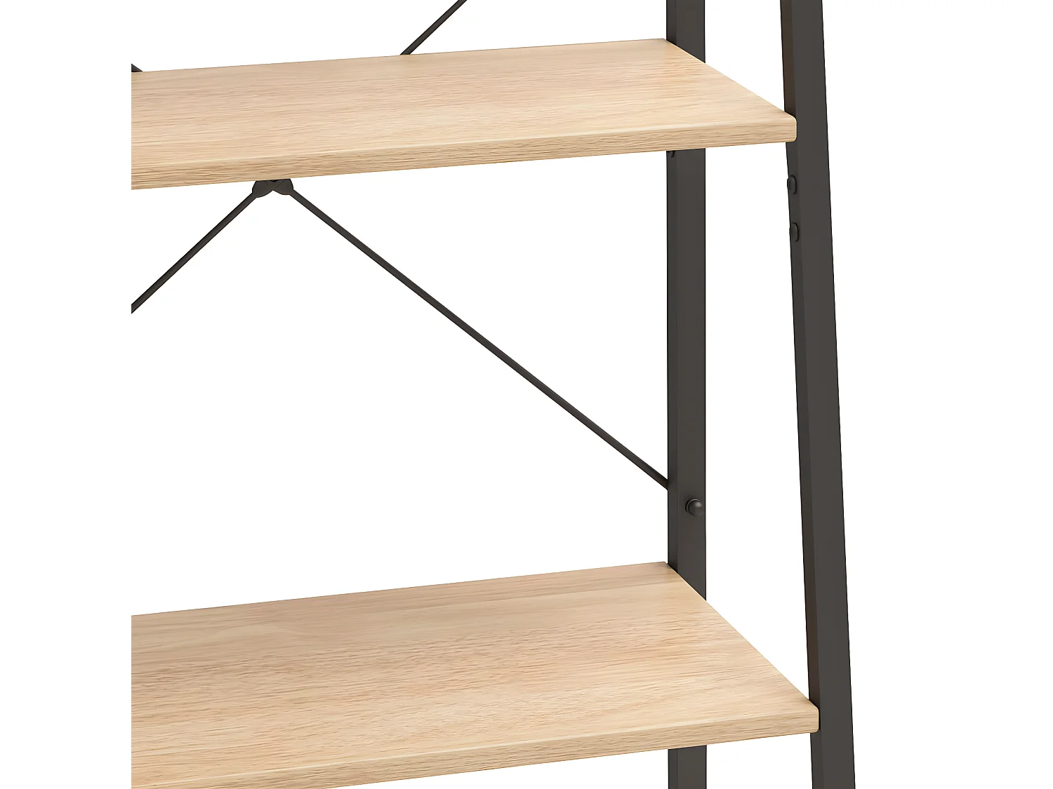 Étagère debout 5 niveaux Marron clair et noir 56x35x174 cm