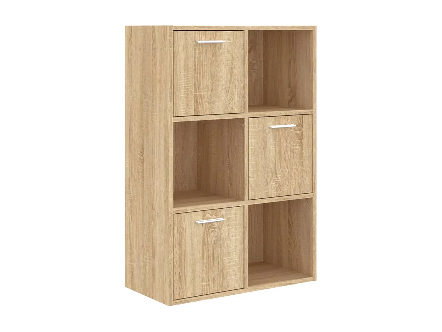 Armario almacenamiento madera contrachapada roble 60x29,5x90 cm