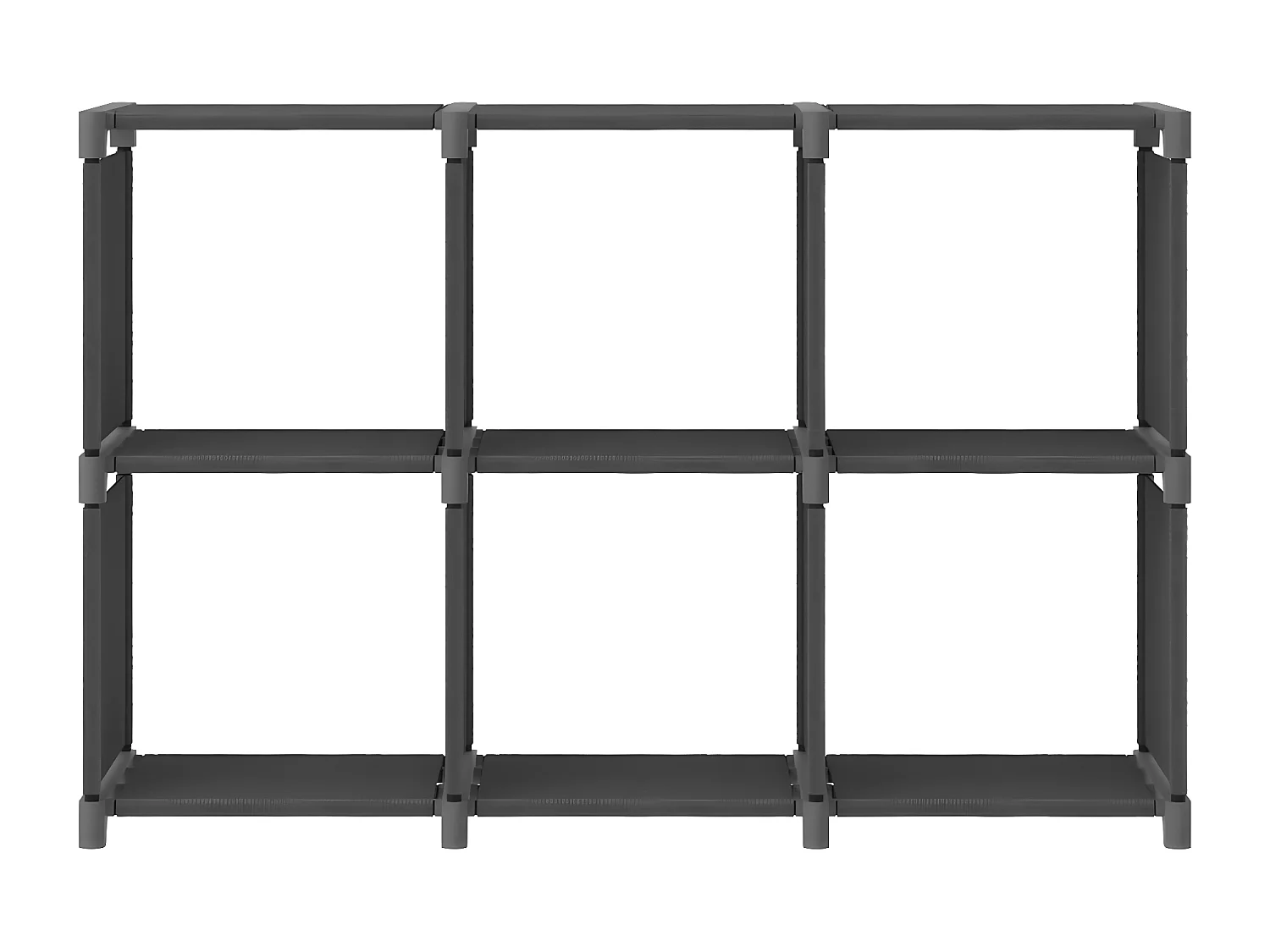 Étagère d'affichage 6 cubes Gris 103x30x72,5 cm Tissu