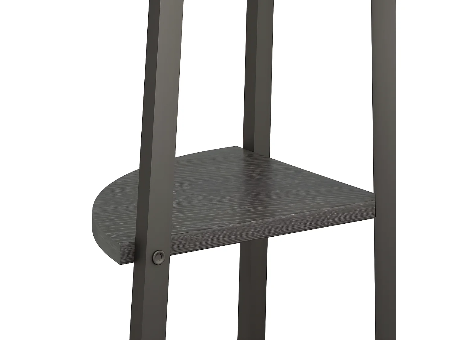 Étagère d'angle 4 niveaux Noir 45,5x31,5x150 cm