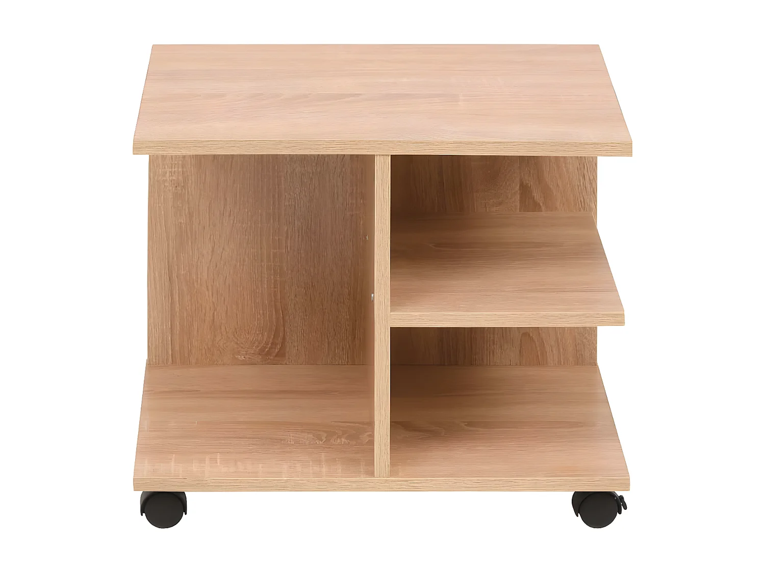 Plankenkast verrijdbaar 50x35x42 cm eikenkleur