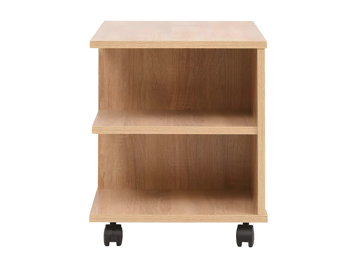 Plankenkast verrijdbaar 50x35x42 cm eikenkleur