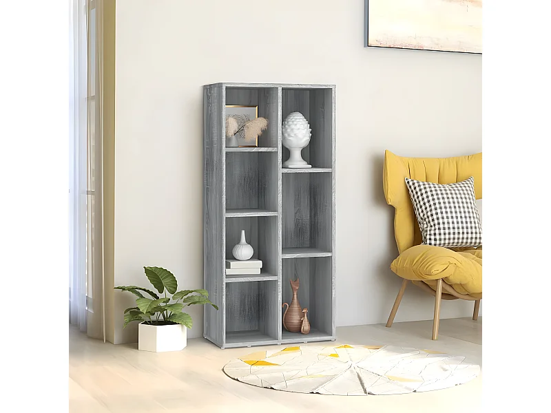 Estante 50x25x106 cm cinzento sonoma