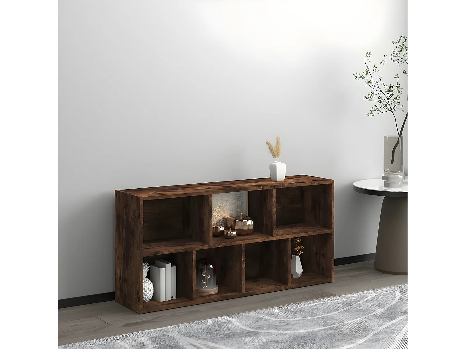 Armoire à livres Chêne fumé 50x25x106 cm