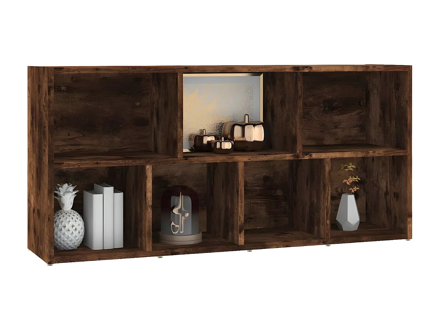 Armoire à livres Chêne fumé 50x25x106 cm