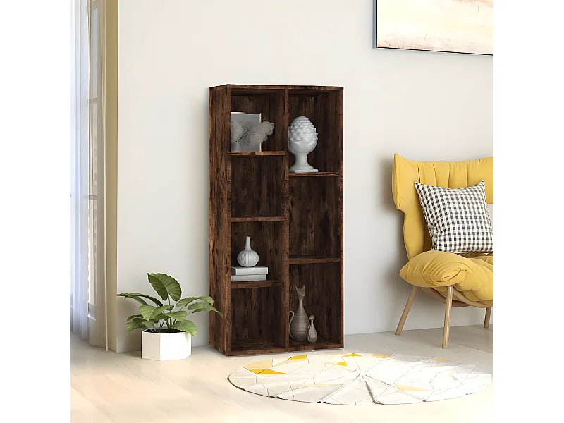 Armoire à livres Chêne fumé 50x25x106 cm