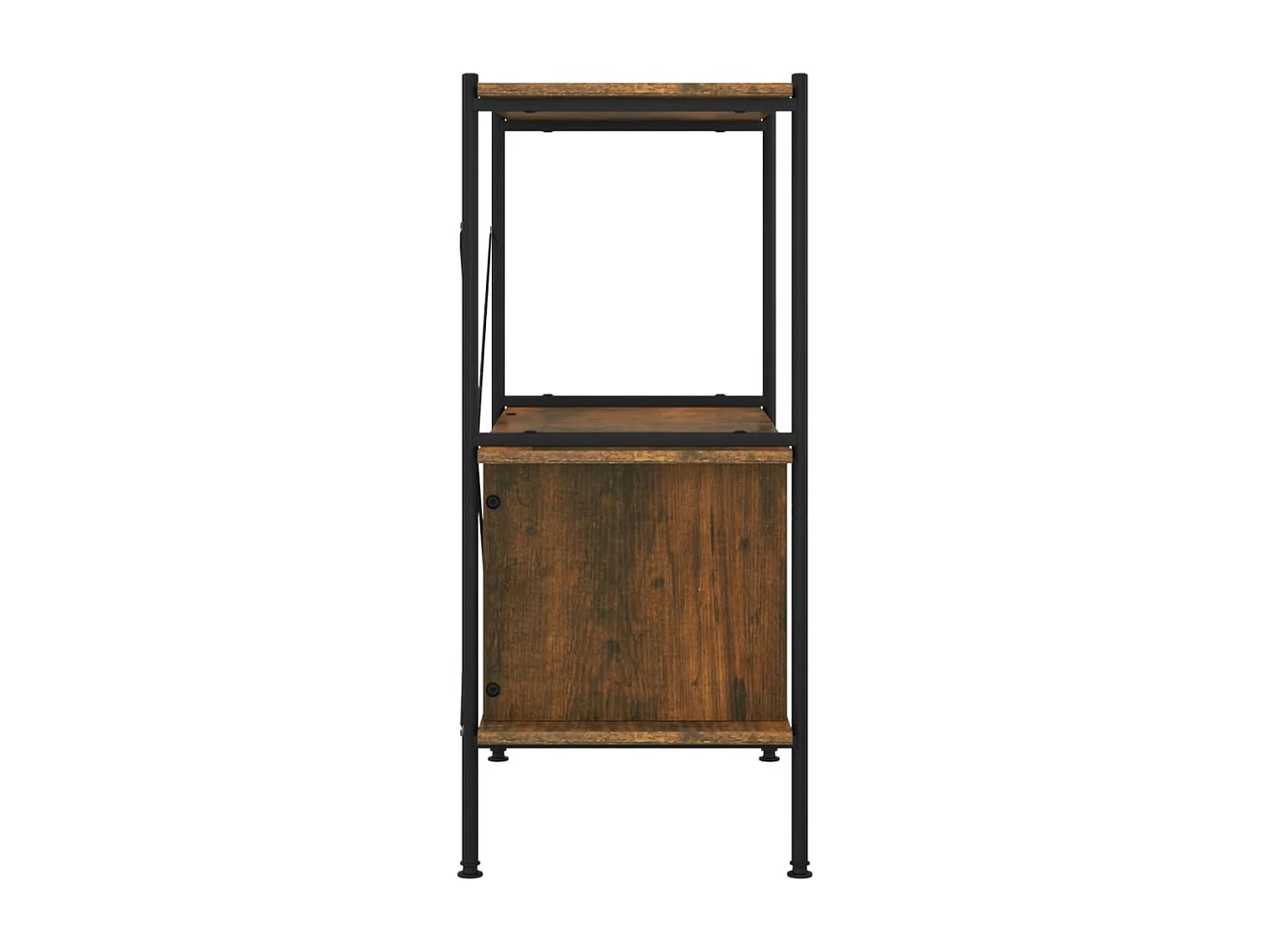 Étagère à 3 niveaux armoire 80x40x92 cm Acier bois d'ingénierie