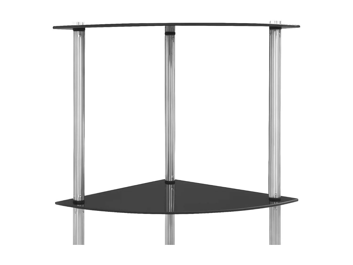 Kastje 6-laags 30x30x160 cm gehard glas zwart