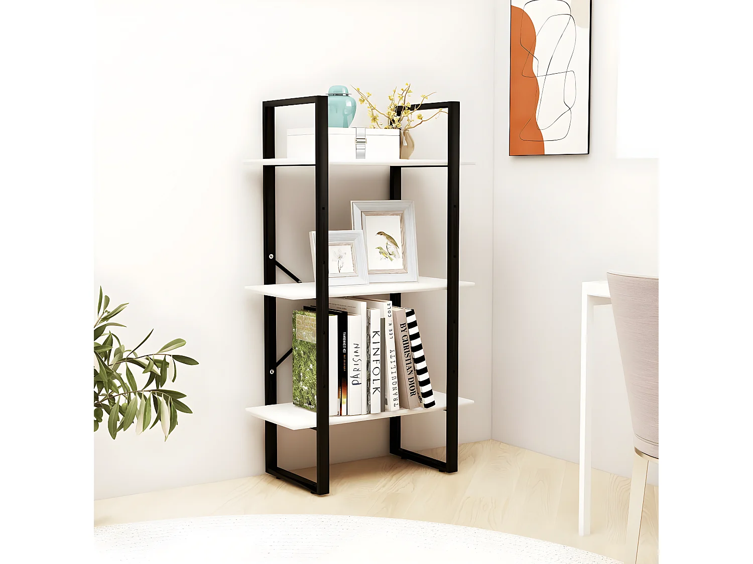 Étagère de rangement Blanc 60x30x105 cm Bois de pin massif