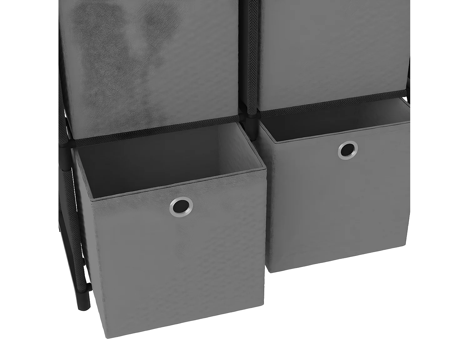 Étagère d'affichage 5 cubes et boîtes Noir 103x30x72,5 cm Tissu