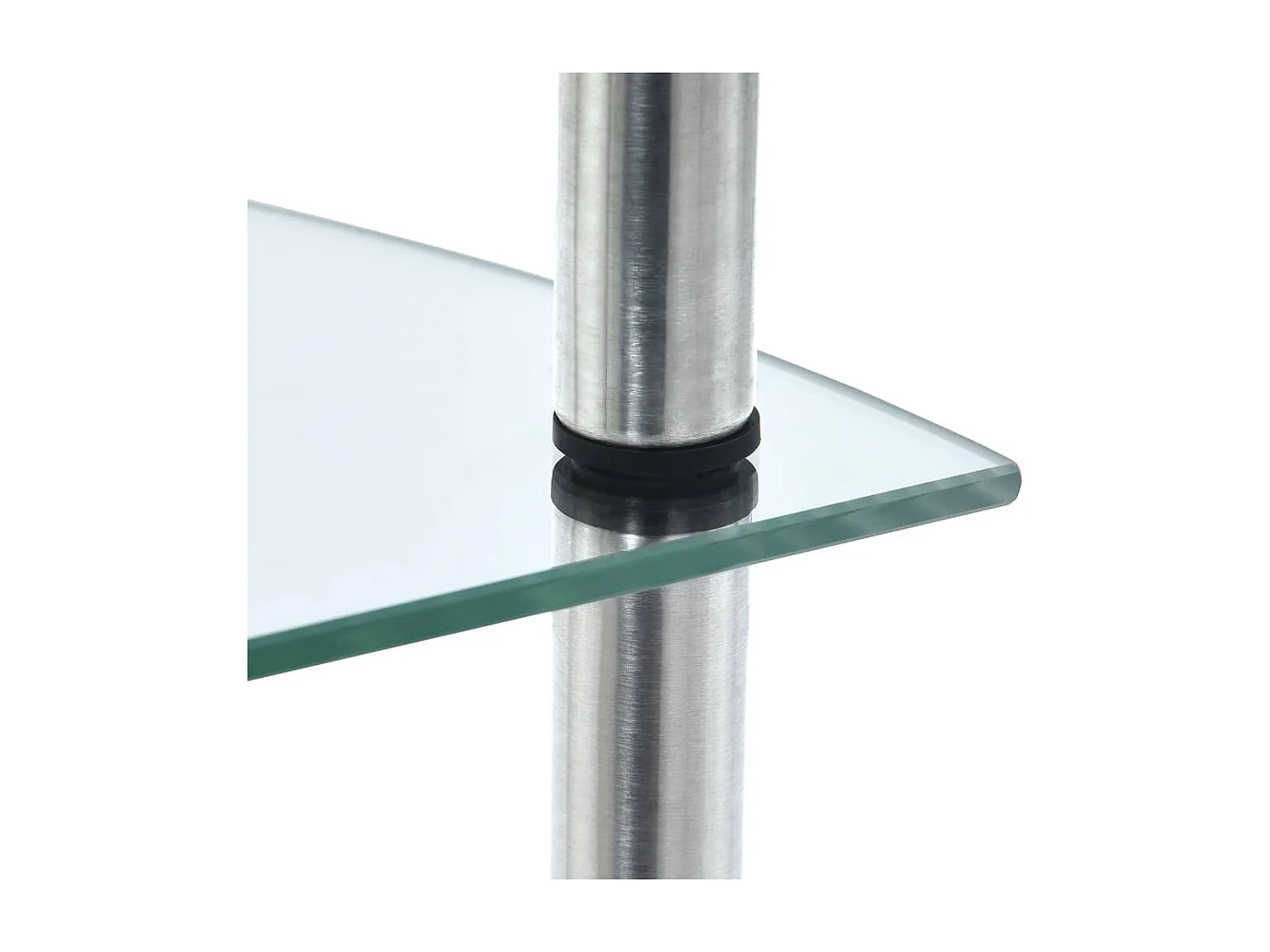 Étagère 4 niveaux Transparent 30x30x100 cm Verre trempé