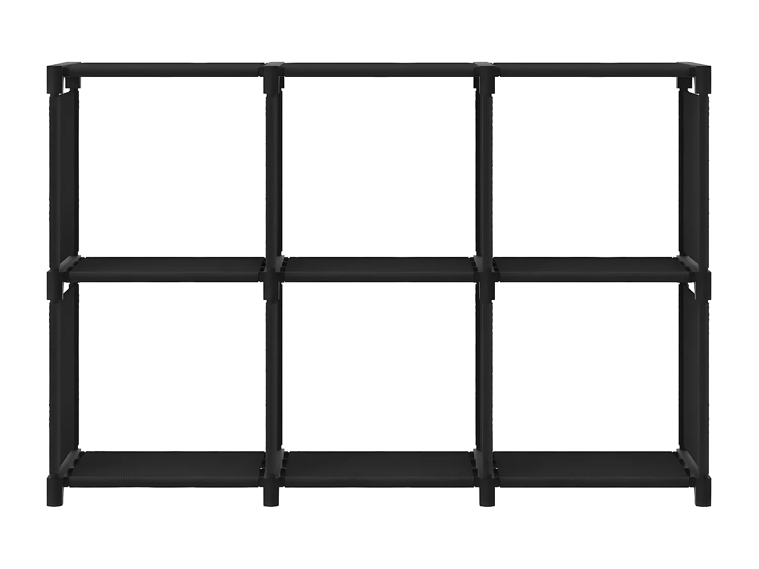 Unidade de prateleiras 6 cubos 103x30x72,5 cm tecido preto