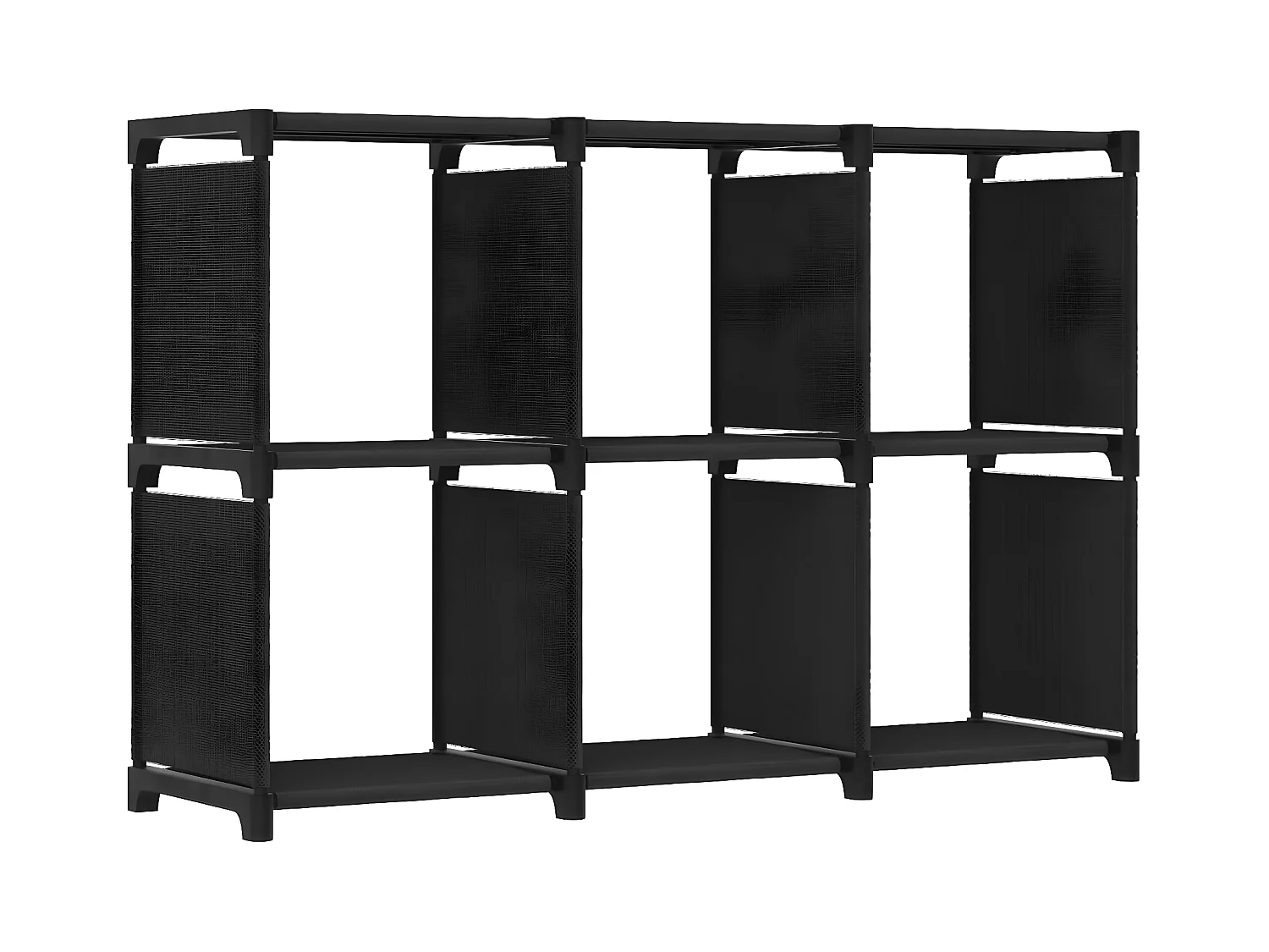 Étagère d'affichage 6 cubes Noir 103x30x72,5 cm Tissu