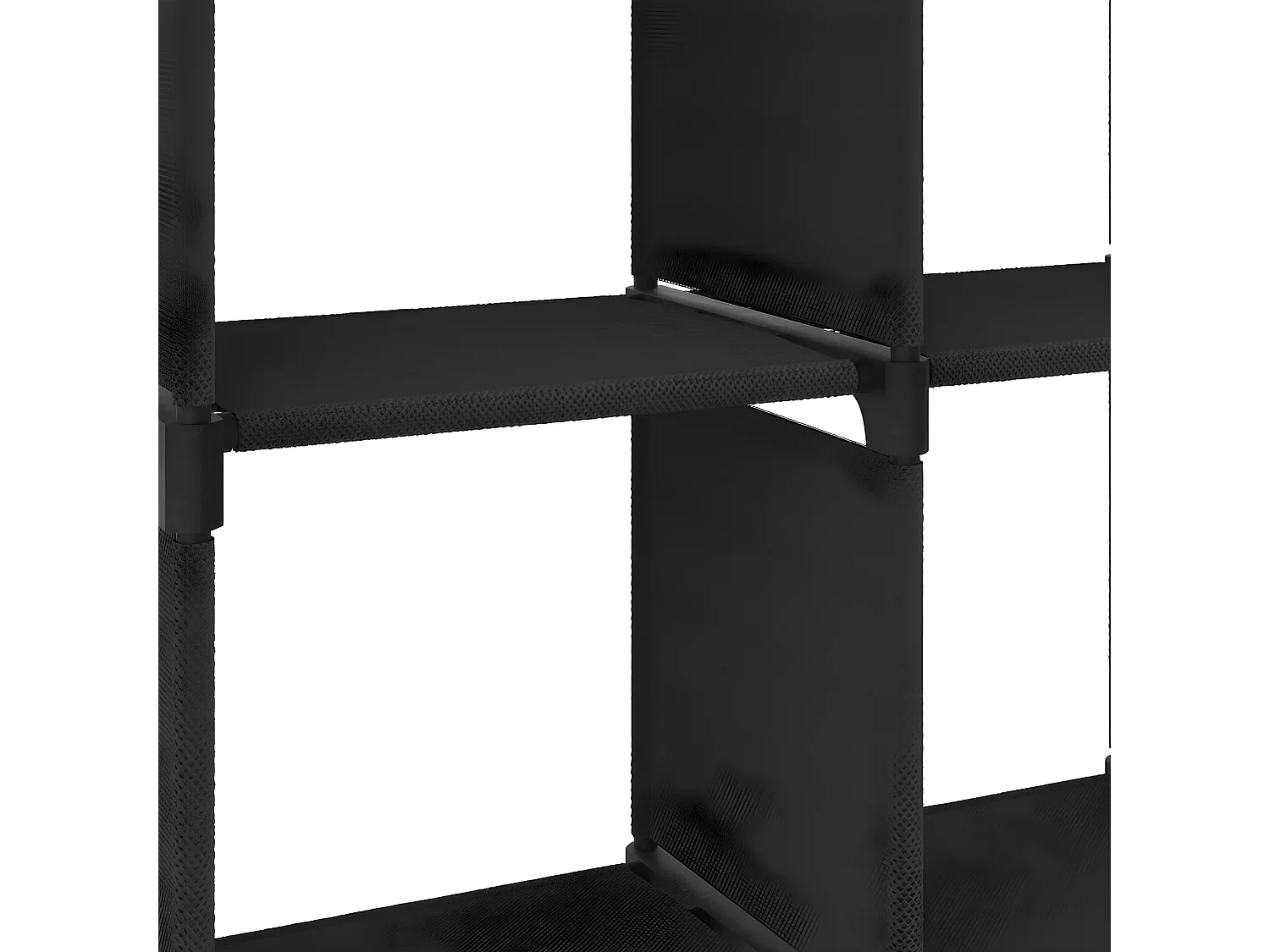 Unidade de prateleiras 6 cubos 103x30x72,5 cm tecido preto