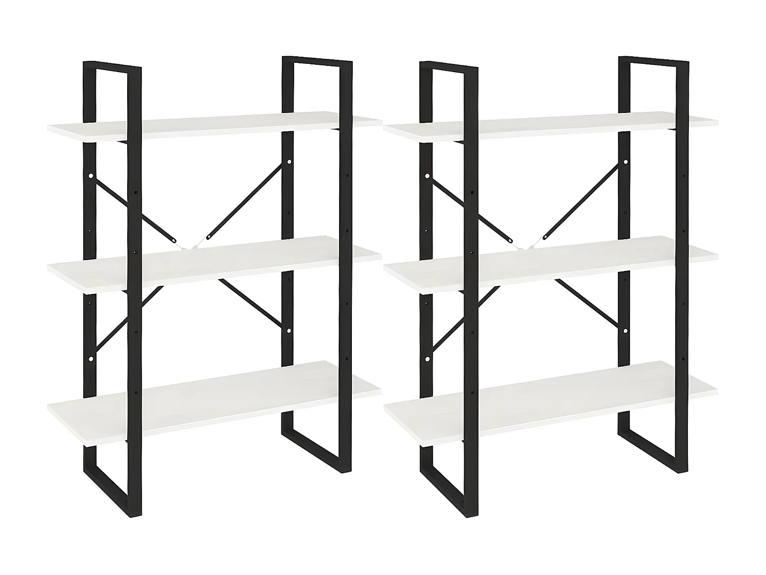 Armoire haute Blanc 80x30x210 cm Bois de pin solide