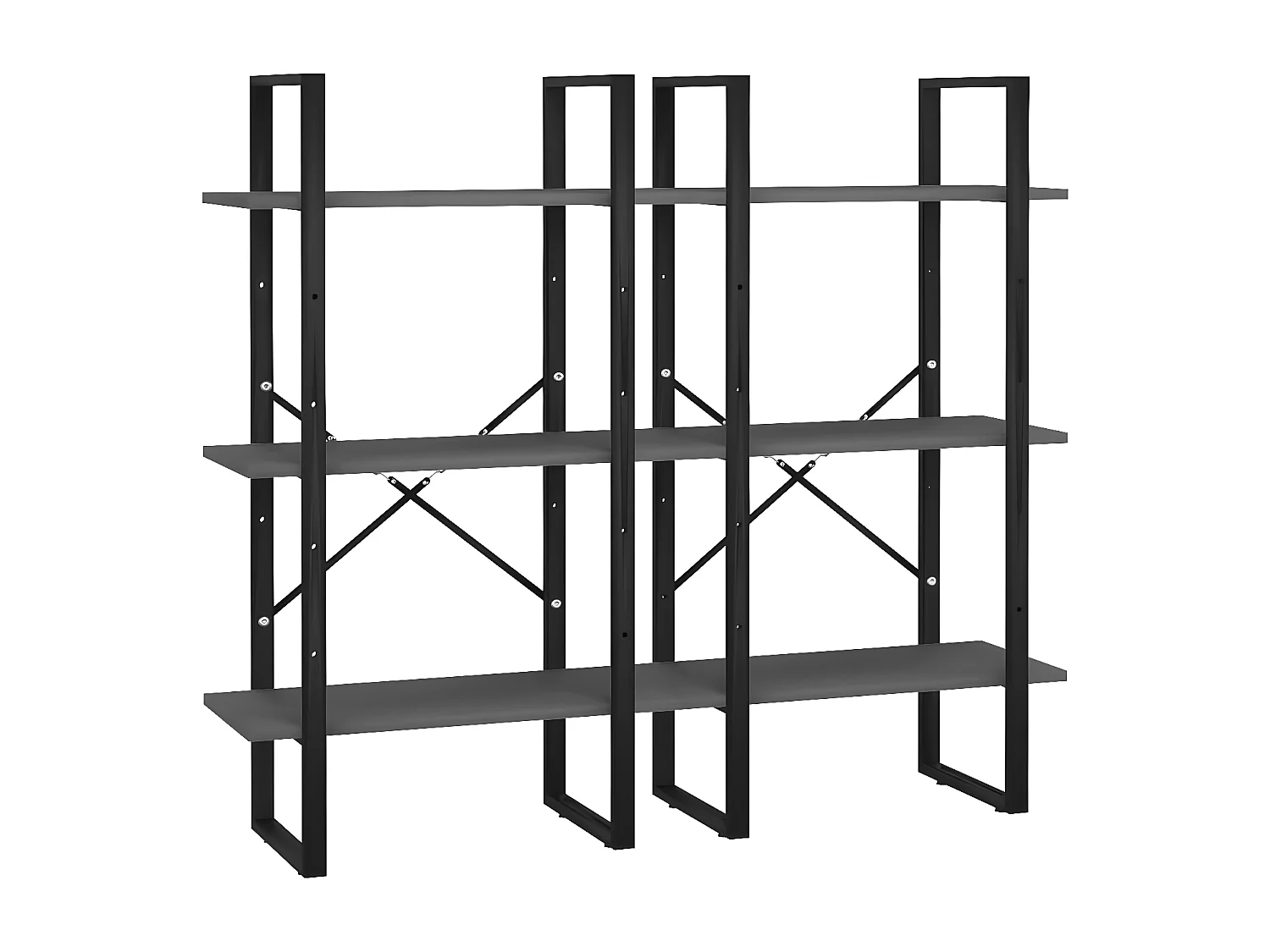 Étagère de rangement Gris 60x30x210 cm Bois d'ingénierie