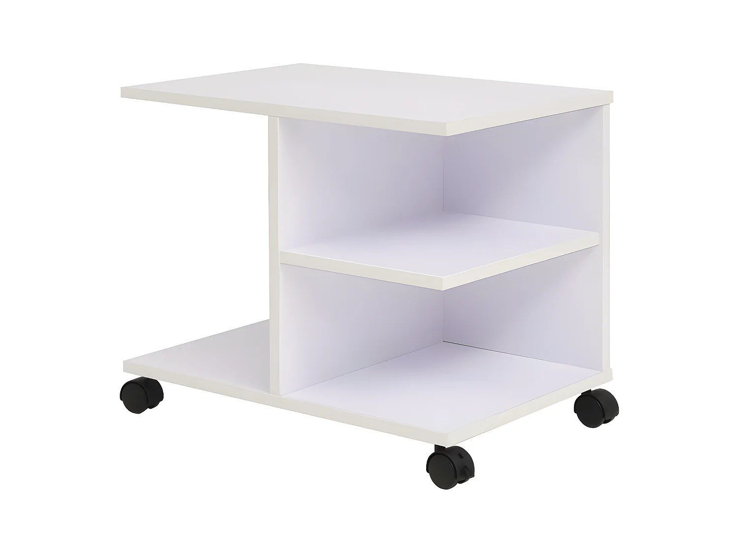 Étagère à roulettes 50 x 35 x 42 cm Blanc