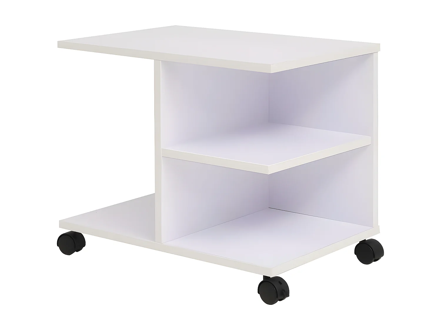 Étagère à roulettes 50 x 35 x 42 cm Blanc