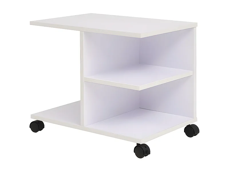 Étagère à roulettes 50 x 35 x 42 cm Blanc