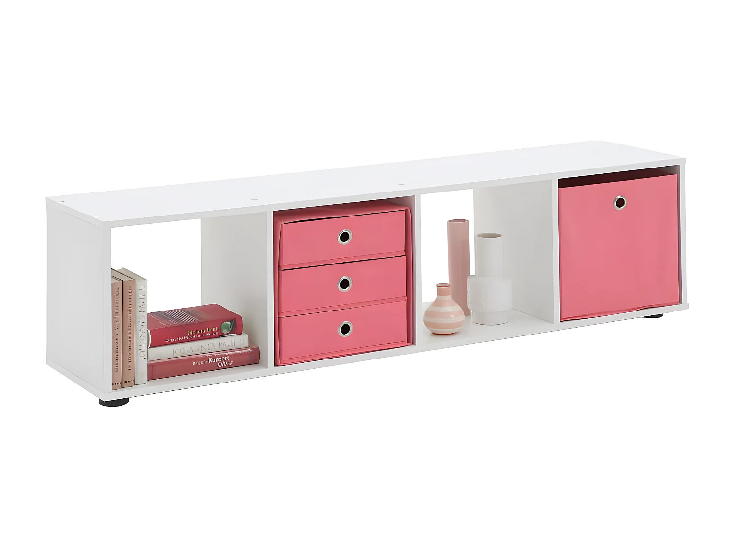 Estante com 4 compartimentos branco