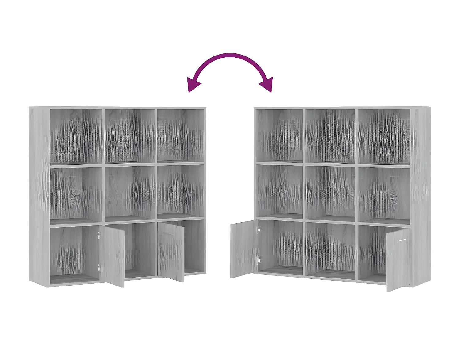 Estante 98x30x98 cm cor cinzento sonoma