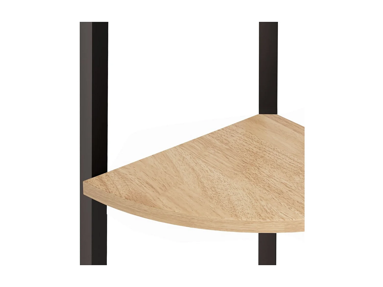 Étagère d'angle 3 niveaux Marron clair et noir 45,5x31,5x120 cm