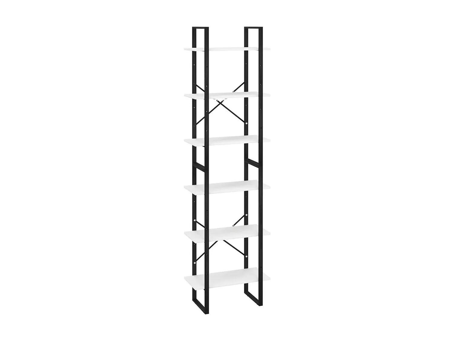 Étagère de rangement Blanc 60x30x210 cm Bois d'ingénierie