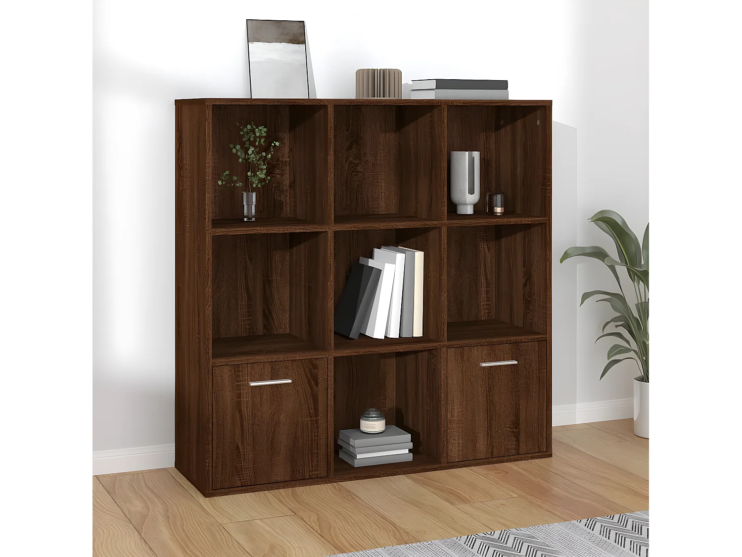 Armoire à livres Chêne marron 98x30x98 cm