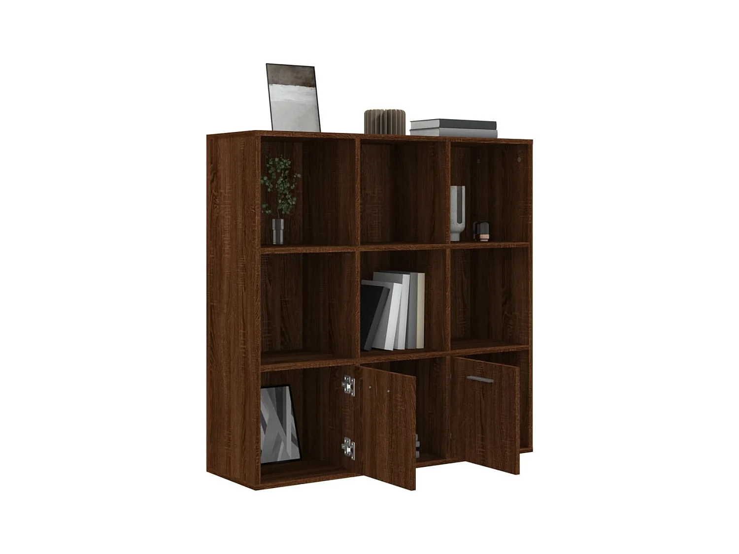 Armoire à livres Chêne marron 98x30x98 cm